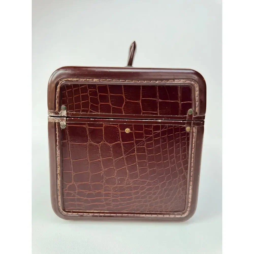 Vintage Samsonite Faux Alligator Train Case Vanity Luggage Shwayder Bros